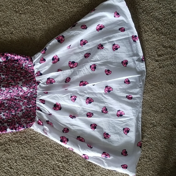 Lilly Pulitzer Felicity Resort White Ladybug Garden Strapless Dress SIZE 8 - Picture 6 of 7